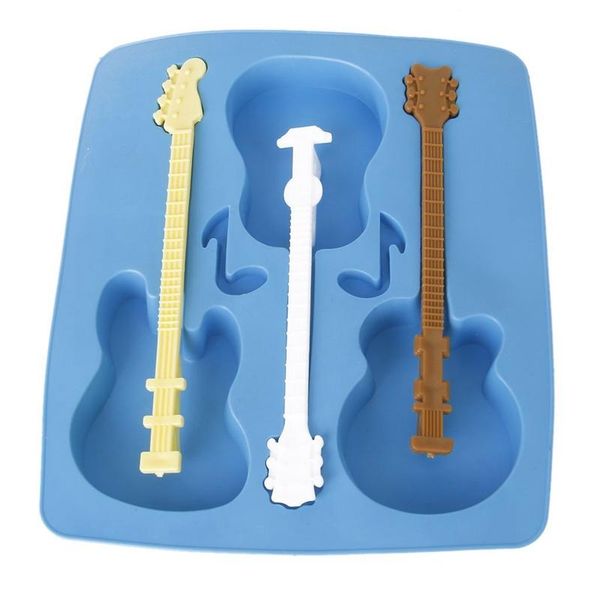 

mould in silicone ice tray-shaped guitar. baking moulds