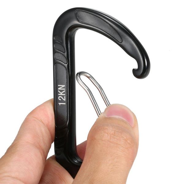 

4pcs 12kn wiregate carabiner snag steel spring clip hammock swing outdoor tool climbing equipment cords, slings and webbing