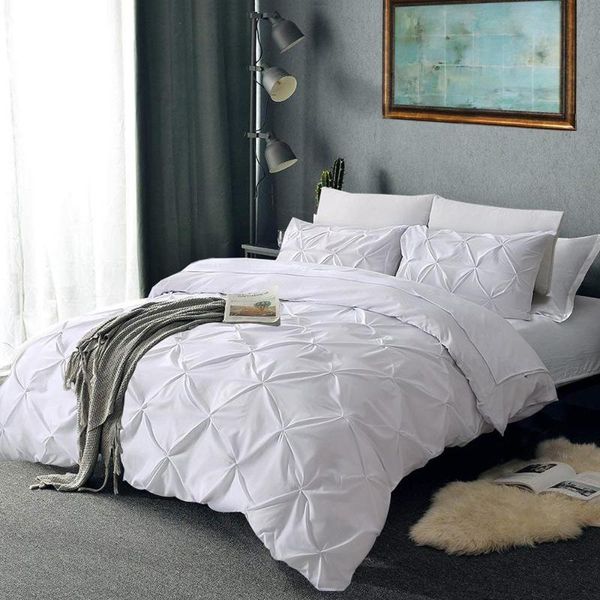 

bedding sets 40 nordic solid color set bedcloths pillowcases gray bed linens adults soft duvet cover us twin  king