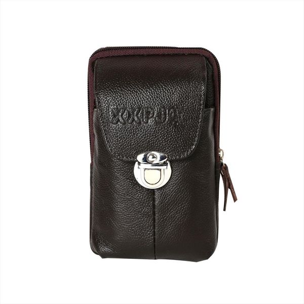 

genuine cow leather men wallets zipper coin purse running sport moneybags card holder casual mens wallet fanny pack purses bag, Red;black