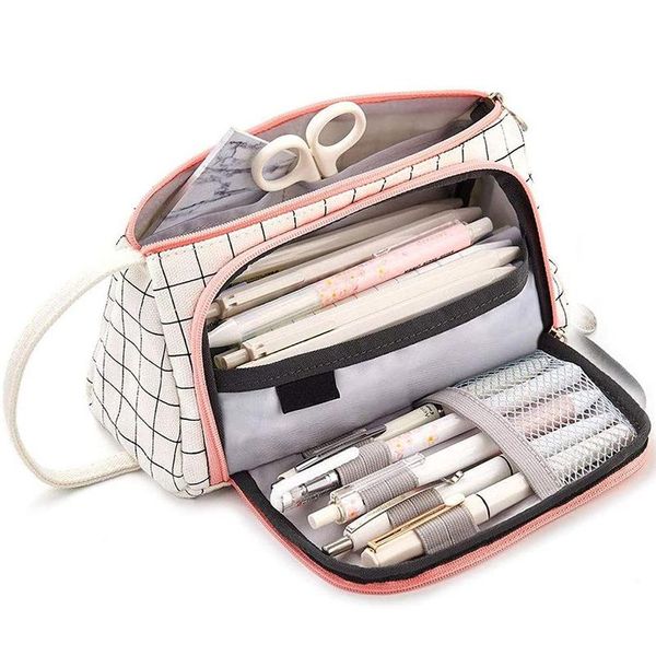

storage bags 2021 kawaii pencil bag large capacity school pen case supplies box stationery pouch