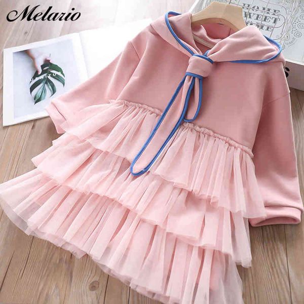 

melario spring girls dresses new print kids princess dress costume star children clothing casual girls clothes christmas dress 210412, Red;yellow