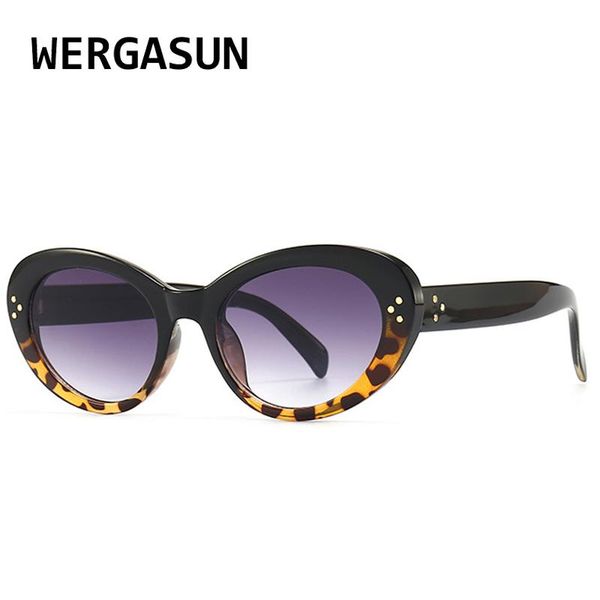 

sunglasses wergasun oval retro women 2021 luxury sun glasses small frame womens vintage feminino, White;black