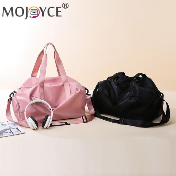 

duffel bags fashion women solid color fitness yoga large capacity shoulder crossbody bag portable oxford cloth travel waterproof handbags