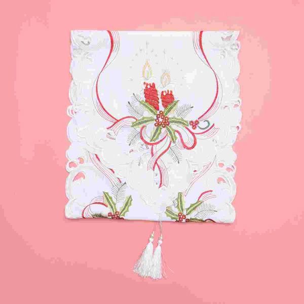

table cloth triangle runner christmas embroidery tablecloth long cover decor for home restaurant el (40*180cm)