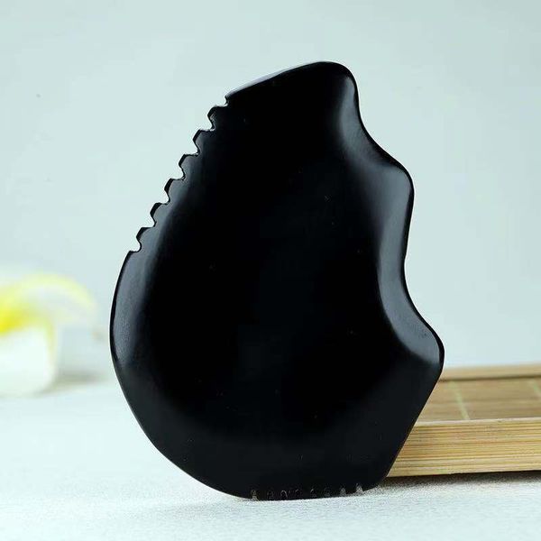 GUA SHA FICE MALK MASSAGE MASSAGE TOOL Натуральный Bian Coney Guasha Gouache Scraper Massager для лица для лица красоты здоровья Skincare Tools