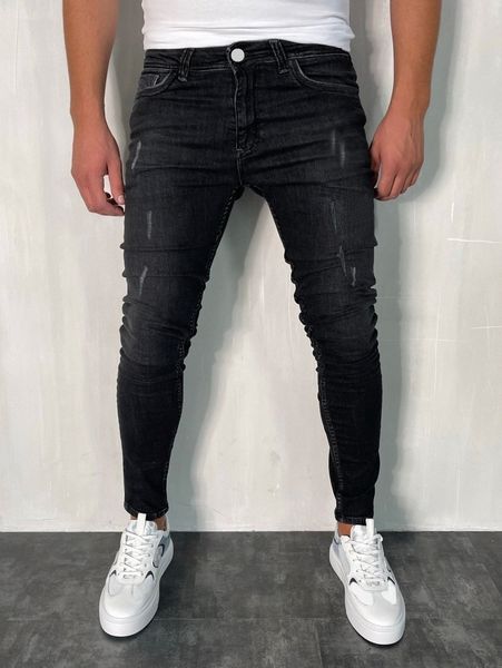 

men cat scratch skinny jeans 506l#, Blue