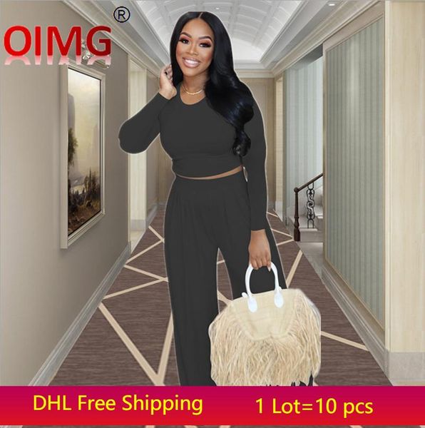 

women's two piece pants women plus size tracksuits 3xl 4xl fall winter solid outfits long sleeve sweatshirt wide leg sets dhl 5674, White