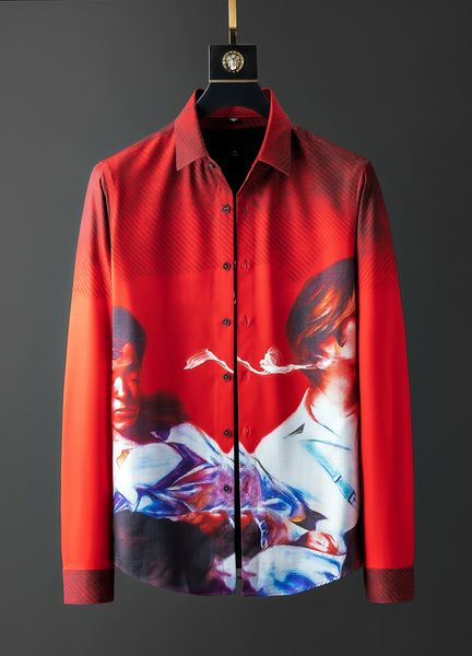 

mens designer shirts brand clothing men long sleeve dress shirt hip hop style cotton 2021new arrival 6895, White;black