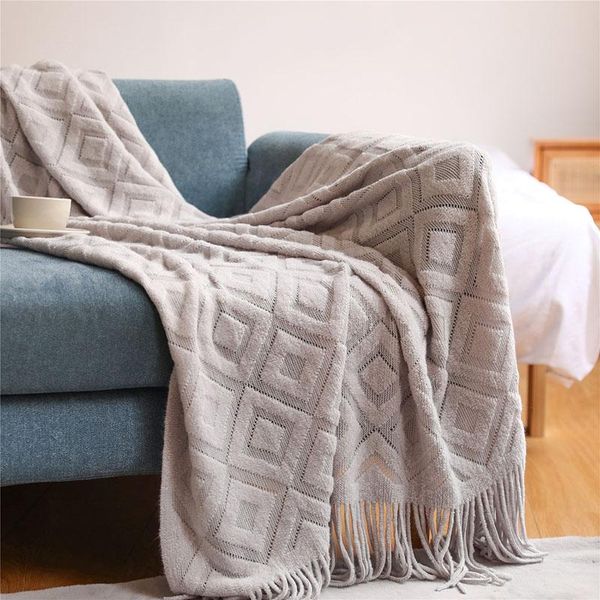 

blankets jacquard sofa blanket towel spring autumn winter thickened knitting office nap custom throw