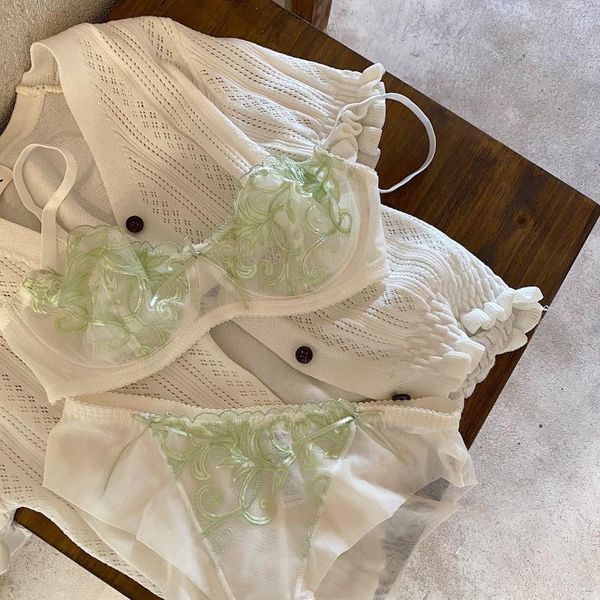 

bras sets wriufred retro three-dimensional embroidery lingerie panties set girl cotton love lace push up underwear bra multi-types, Red;black