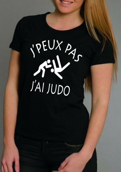

womens t-shirt i cannot i judo, White;black