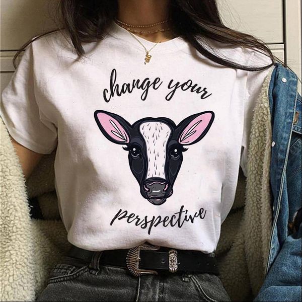 

womens t shirt vogue cute animal graphic print women clothes white funny tshirt femme summer female