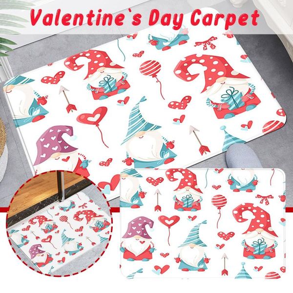 

valentine's day carpet welcome doormats home decorative carpets decor living room anti-slip absorbent rug #4 bath mats