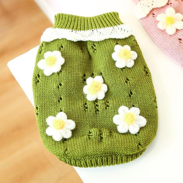 

dog apparel fall winter clothes warm floral pet sweater for small costume puppy cat chihuahua poodle bichon clothing