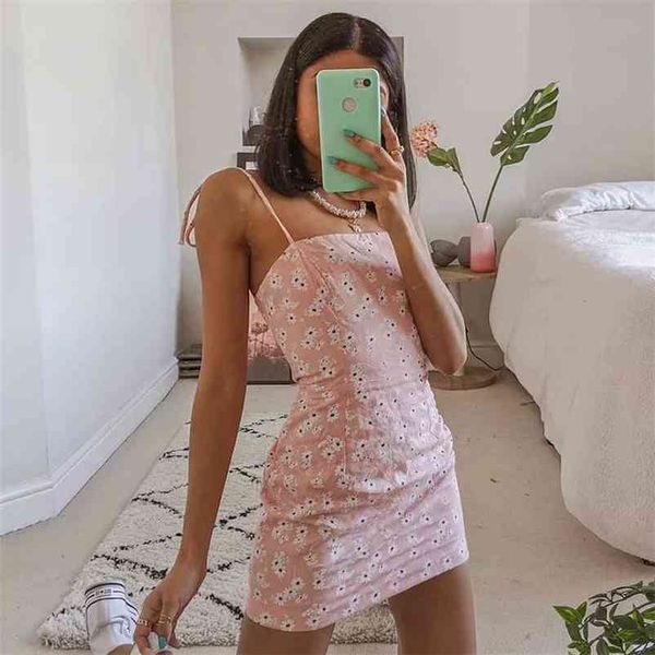 

foridol daisy print blue pink summer beach dress women lace up backless floral bohemian short minidress sundress vestidos 210415, Black;gray