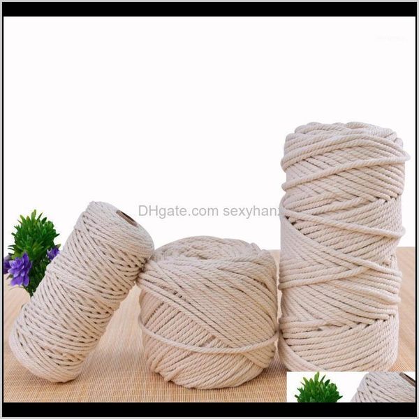 

rame 12356mm handmade cotton cord thread crochet diy hanging tapestry weaving yarn knitting rope knit ya1 lppjf fmagq, Black;white