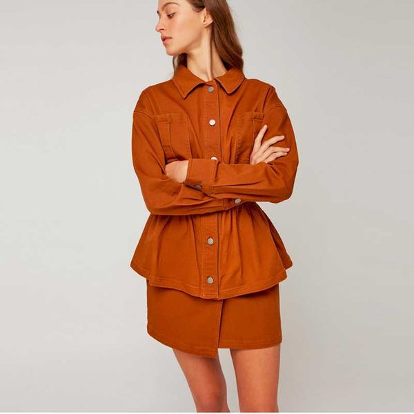 

women's trench coats 2021 women coat spring autumn turn down collar medium length solid windbreaker elastic high waist clothes outwear, Tan;black