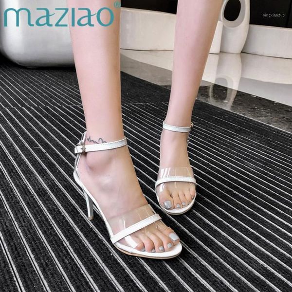 

shoes woman pumps sandals transparent high heels summer jelly crystal open toed super thin maziao1, Black