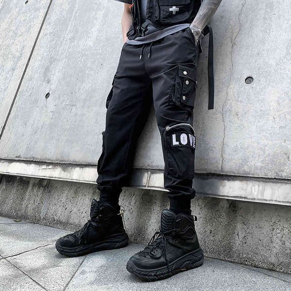 

pant hip hop cargo pants streetwear black men trousers casual harem joggers sweatpants harajuku mens clothing