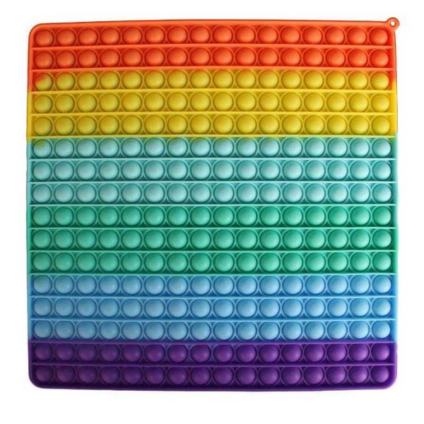 

30cm fun super big luminous glow in dark rainbow push bubble fidget toy decompression toys simple dimple educational funny