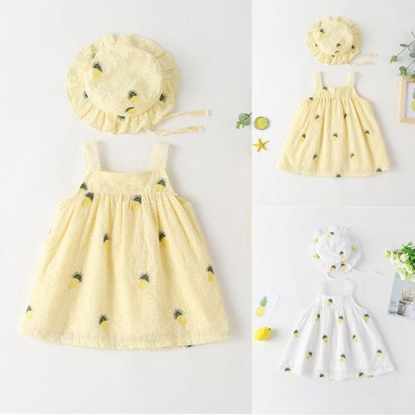 

clothing sets 2021 cute baby girl bodysuits +hat floral contrast skirt dress pure cotton jumpsuit born pography romper clothes set, White