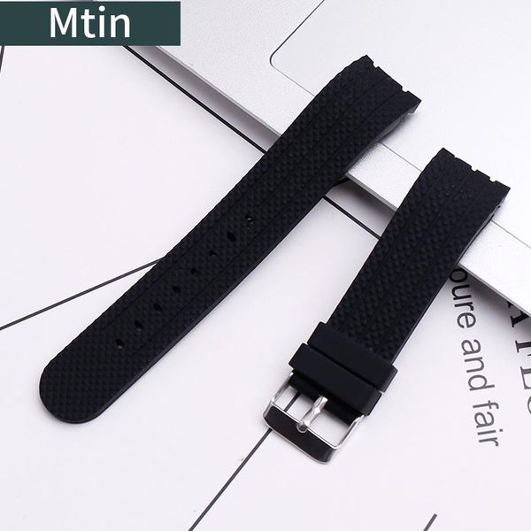 

watch bands tire pattern rubber strap pin buckle accessories 22mm outdoor sports arc interface suitable for all kinds of brand watches, Black;brown