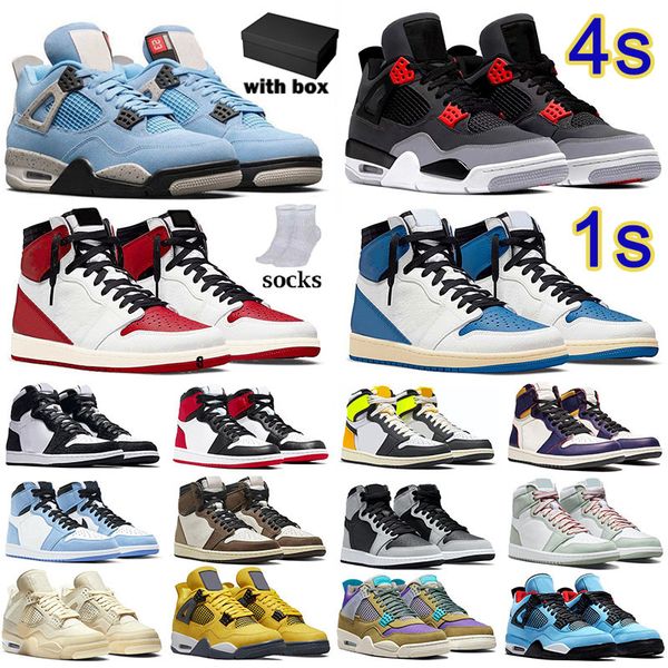 

new jumpman 1 1s mens women basketball shoes tvs heritage big size us 13 vintage 4 4s taupe haze black cat university blue sport sneaker jum