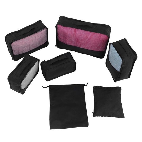 

7pcs waterproof travel storage bag makeup packing luggage organizer bags