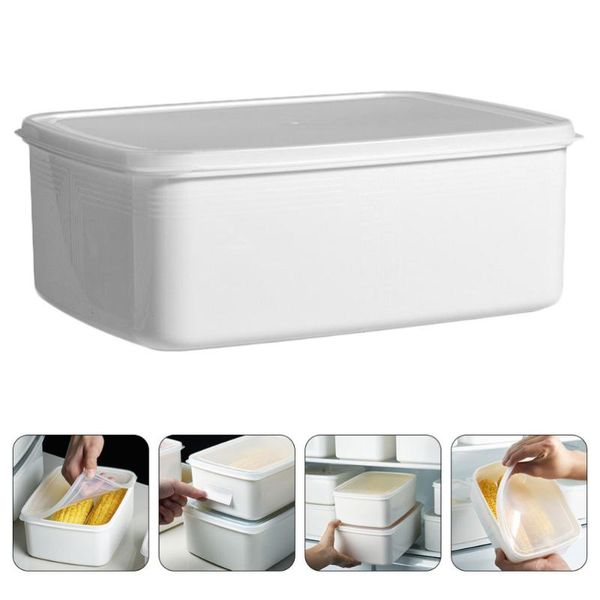 

storage bottles & jars 3l large kitchen airtight container fruit refrigerated holder box(white)