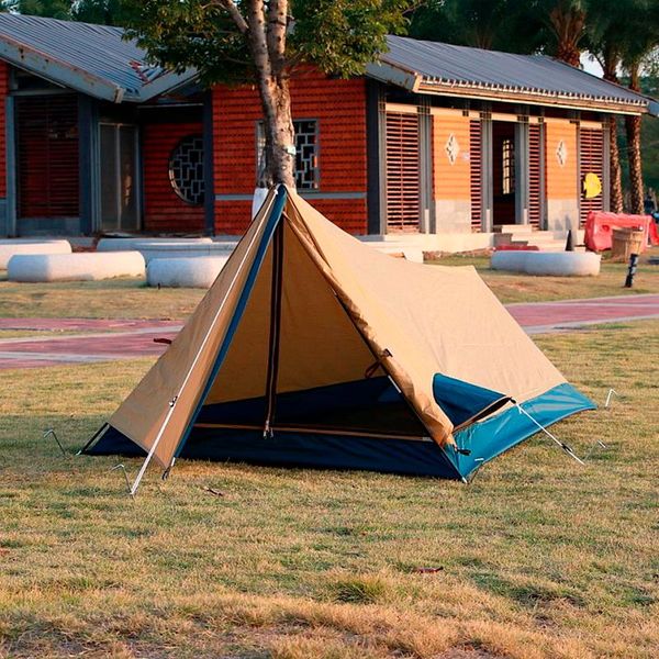 

genuine single layer light weight outdoor camping aluminum pole person tent easy carry uv plaid waterproof tents and shelters