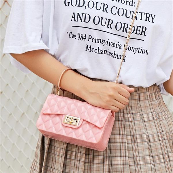 

evening bags women handbag lingge summer jelly bag slant span small square drop good quality