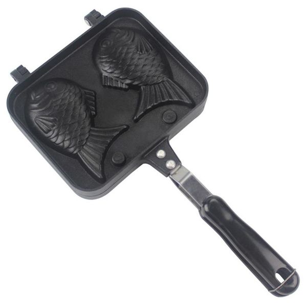 

baking moulds taiyaki double fish shaped dessert waffle cake maker pan japanese pancake fry