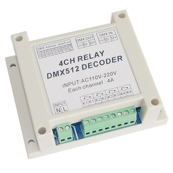 

controllers 4ch controller decoder ac110-220v dmx relay 4 channel dmx512 3p relays dimmer use for rgb led strip lights lamps