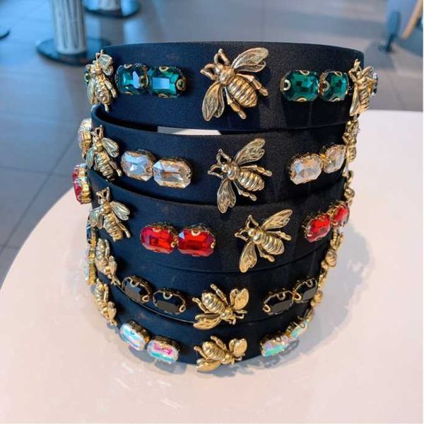 

five fingers gloves women sweet flower rhinestone zircon black hairbands fashion hairpin accessories, Blue;gray