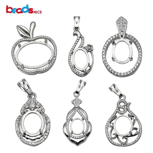 

lockets beadsnice jewelry setting sterling silver pendant semi mount women necklace making id 34053