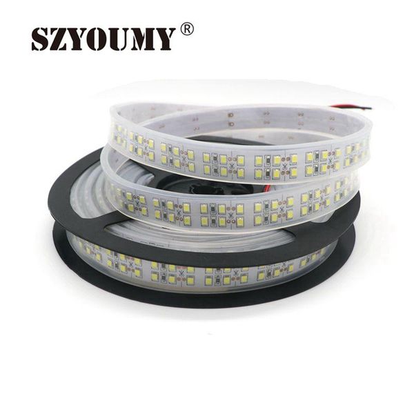 

strips szyoumy 2835 led strip double row 240leds/m flexible light ip67 waterproof dc12v 30m/lot white/warm white