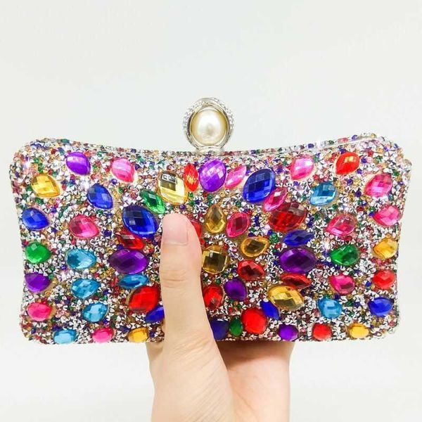 

straight banquet color diamond dinner lady's wedding bag