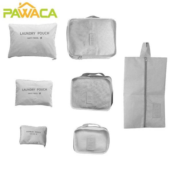 

storage bags 7pcs travel organizer set suitcase packing cases portable luggage clothes shoe tidy pouch