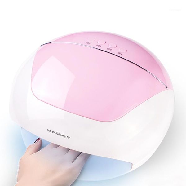 

110w nail lamp for manicure curing gel polish uv dryer 33 led beads 4 timer setting fast drying nails art tool1