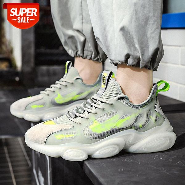 

summer men's shoes, luminous, breathable, lightweight sports running thick-soled increased, casual old trendy shoes #qw0p