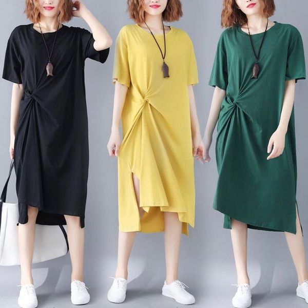 

dress aransue oversize yellow loose dresses dressed irregularly in fashion summer clothes for the female, Black;gray