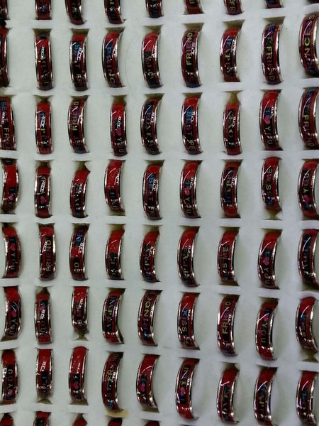 

european fashion pattern mood ring english letters mix size, Silver