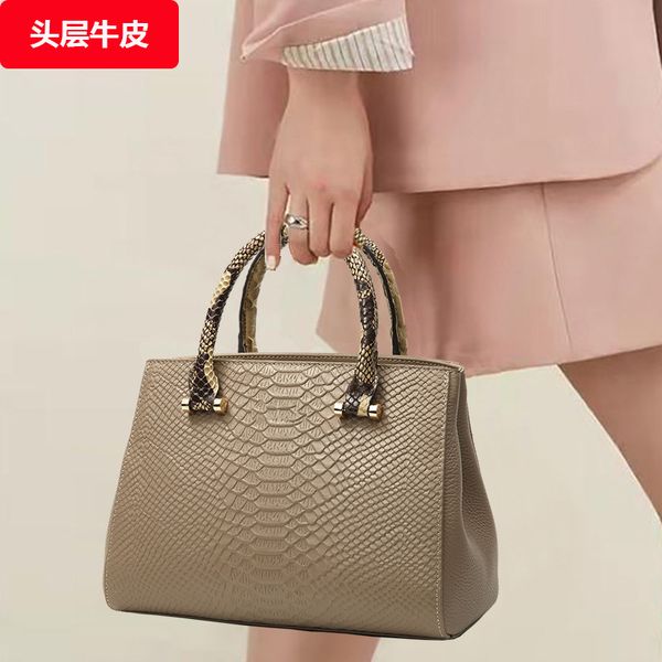 HBP Top Layer Coakhide Crocodile Pattern Натуральная кожа Lady Killer Bag 2022 Desinger Fashion All-Match High-End Western Style Smage