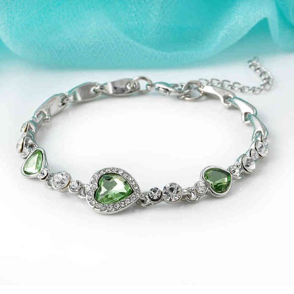 

jewelry creative bracelet ocean heart austrian bracelet, Golden;silver