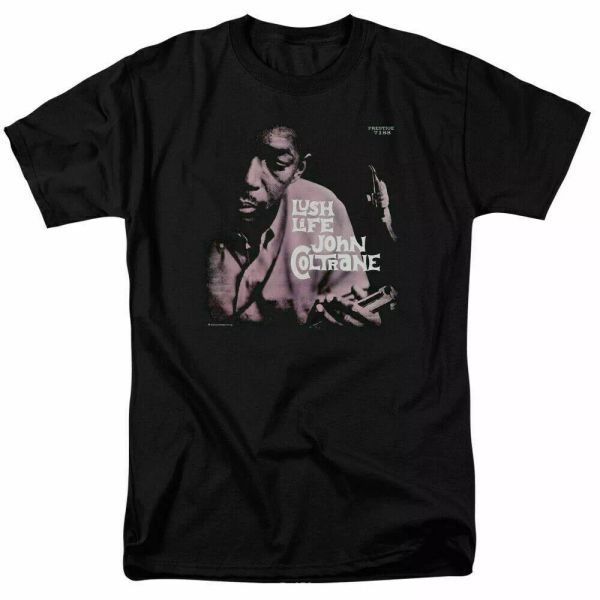 

John Coltrane Lush Life T Shirt Licensed Jazz Bebop Saxophone Black, White;black