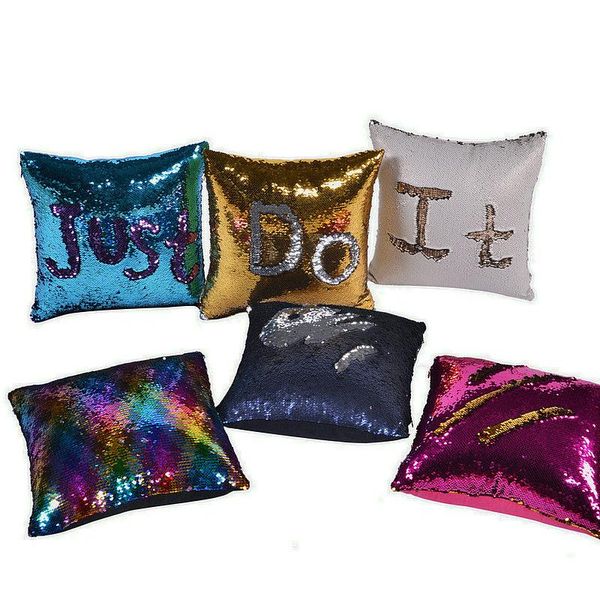 

cushion/decorative pillow american style letter cushion cover two-color magic sequin throw home decoration sofa decor decorative pillowcase