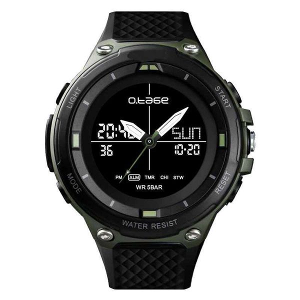 O.Tage Mens Analog Dijital Su Geçirmez Açık Spor İzle Askeri İşlevli Alarmıwatch G1022