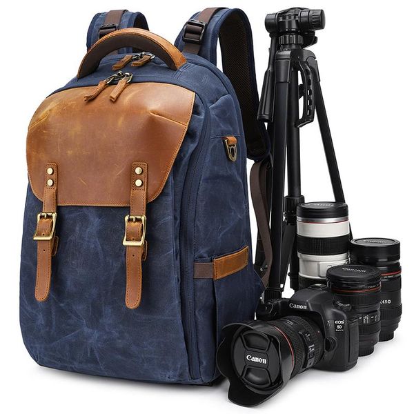 

backpack camera waterproof canvas bag outdoor liner digital large capacity