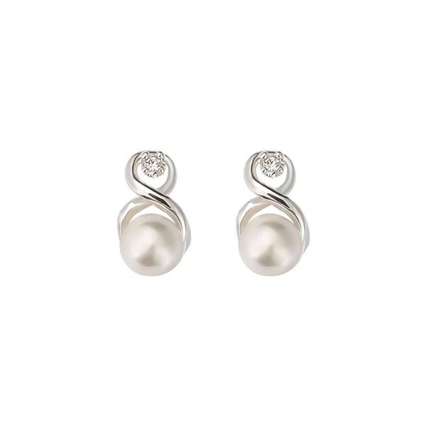 

stud fashion jewelry pearl earrings classic women's, Golden;silver